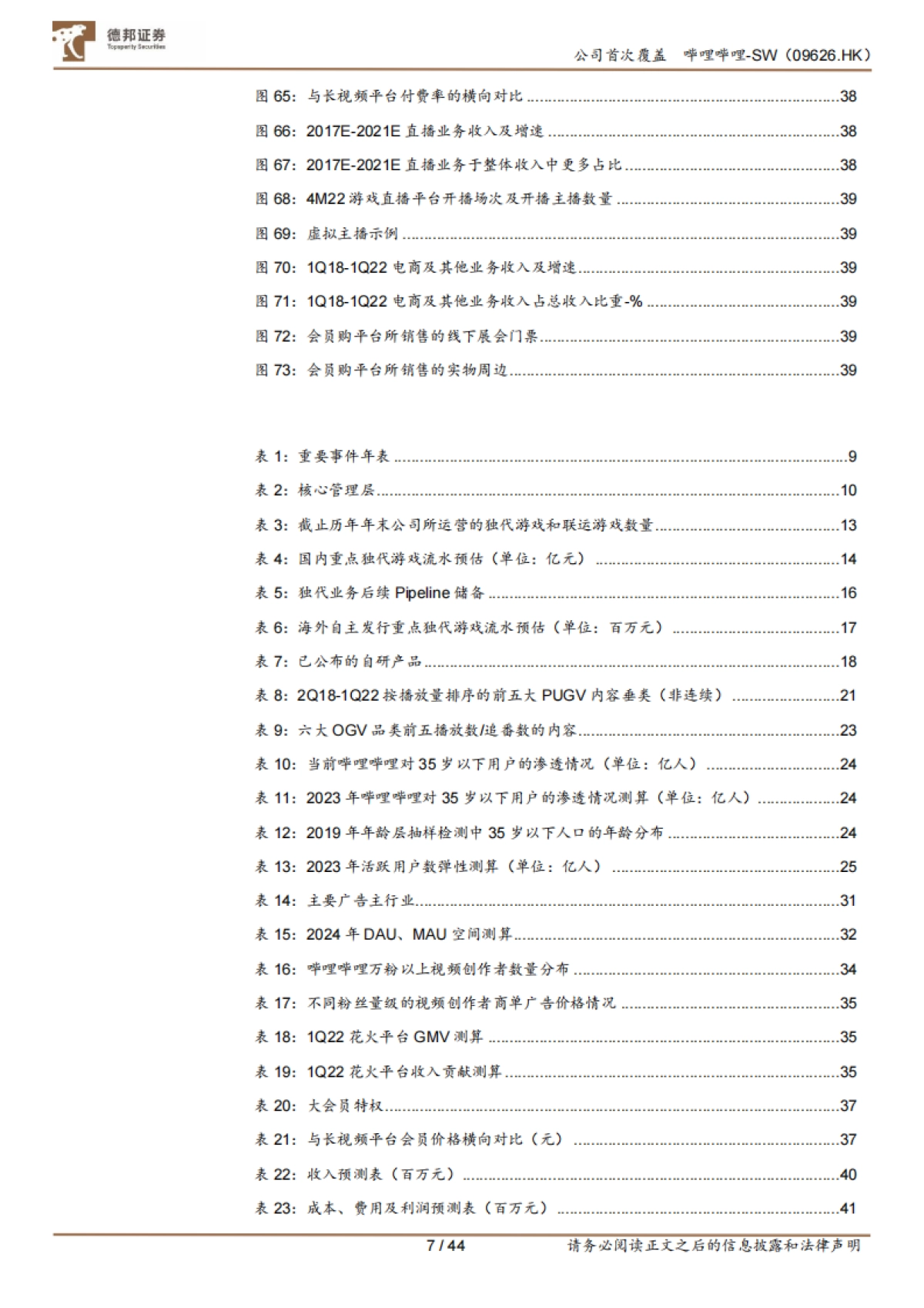 哔哩哔哩（sw-9626.hk）从成本结构角度出发，如何理解未来的盈利空间和弹性来源-德邦证券_第7页