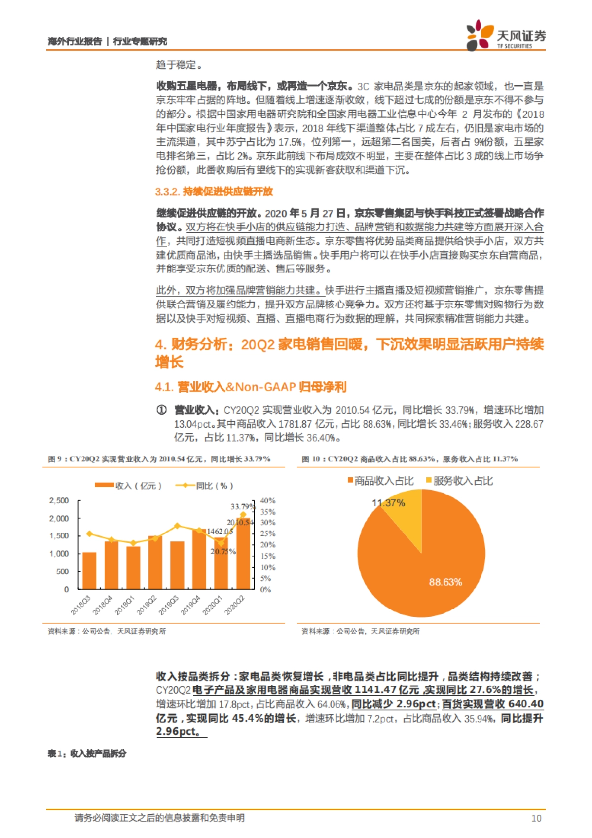 京东：自营为主平台为辅的电商龙头，社会化物流服务开启第二成长曲线-天风证券-16页_第10页