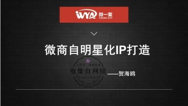 微商自明星化IP打造—济华堂