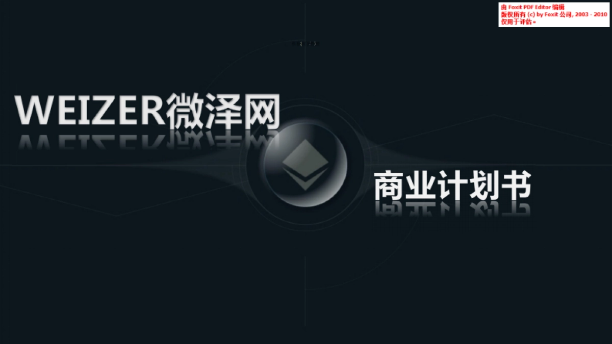 微泽网商业计划书_第1页