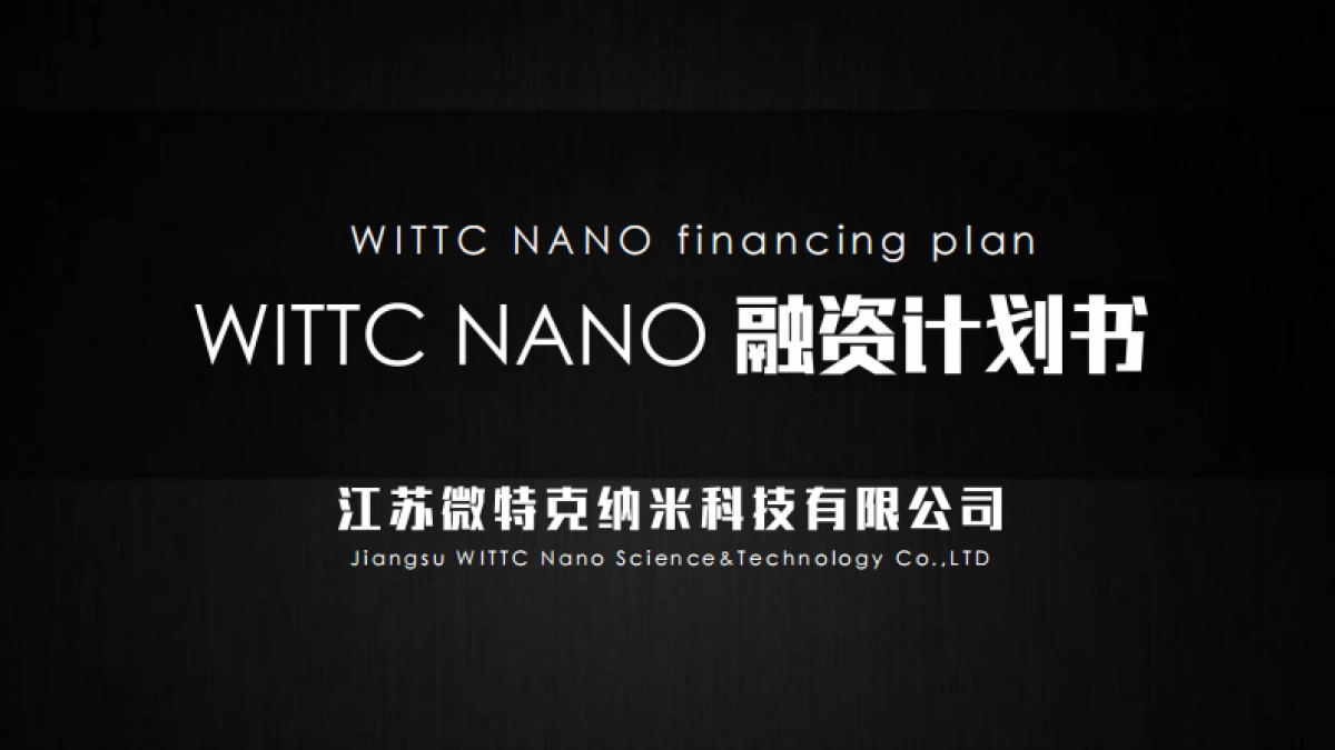 化学处理技术--wittc nano江苏微特克纳米科技商业计划书_第1页