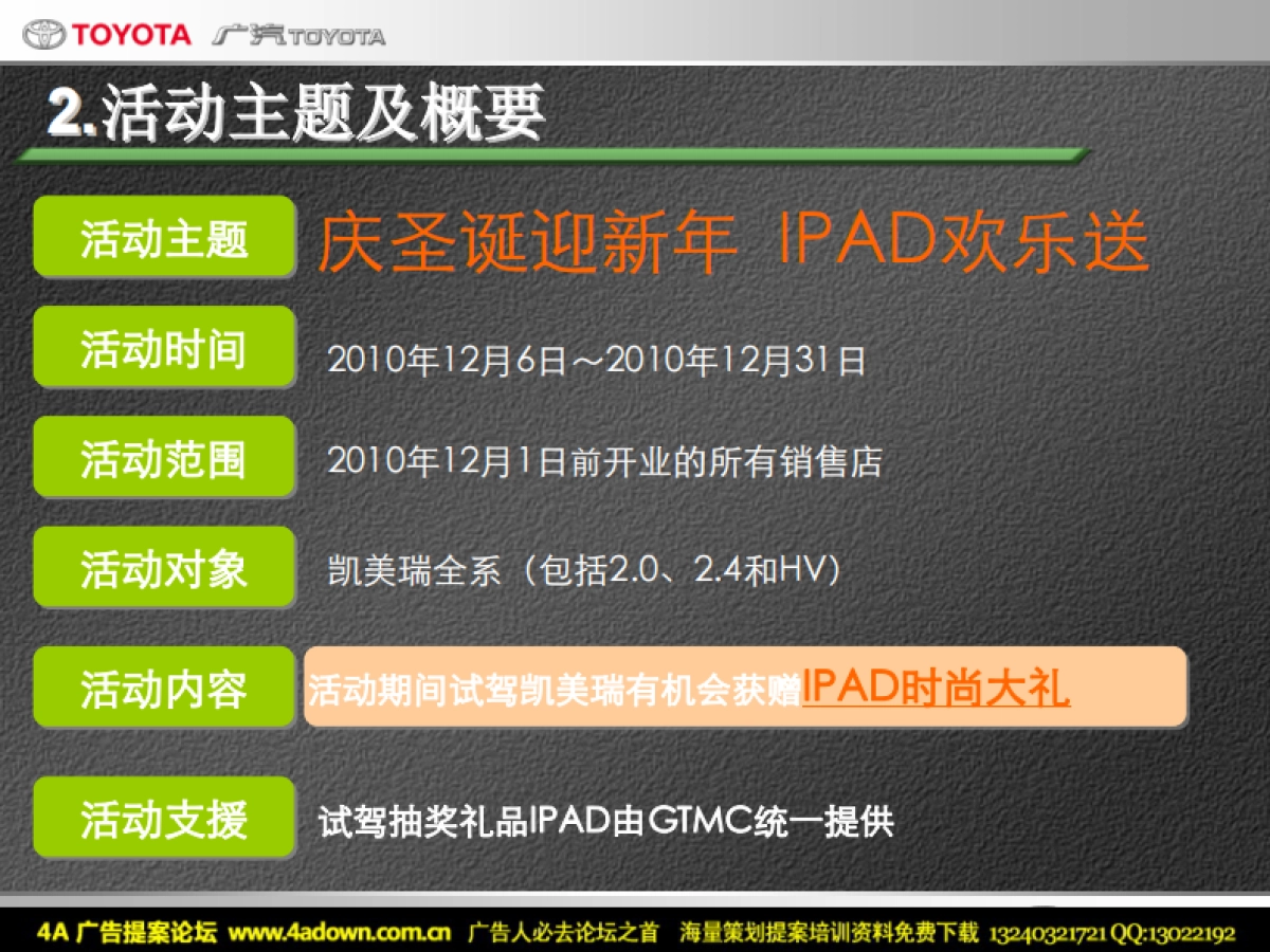 2010凯美瑞“庆圣诞迎新年_IPAD欢乐送”-21P_第5页