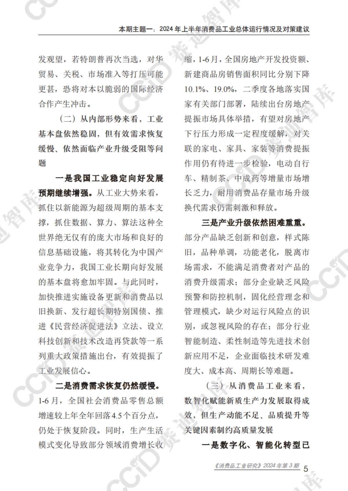 赛迪：2024年上半年消费品工业总体运行情况及对策建议_第9页