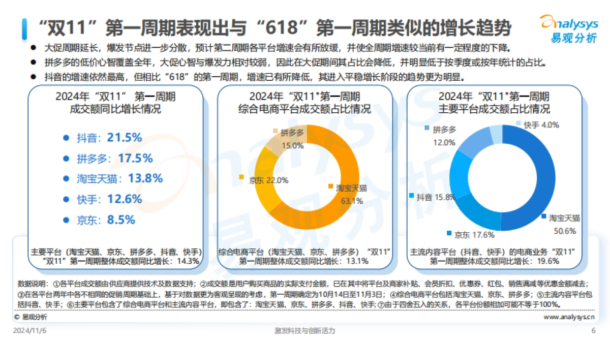 易观分析：2024年“双11”第一周期观察_第6页