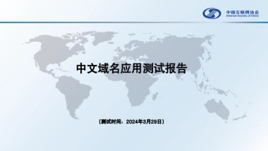 中国互联网协会：中文域名应用测试报告（2024）