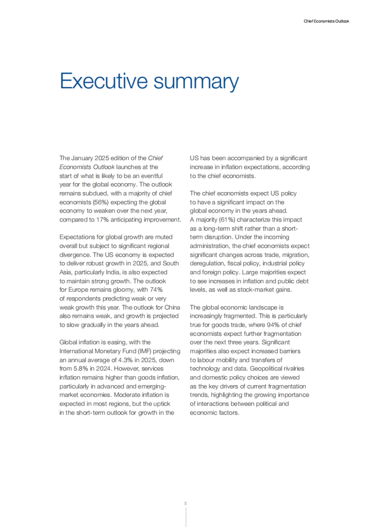 世界经济论坛-首席经济学家展望：2025年1月（英）-2025-36页_第6页