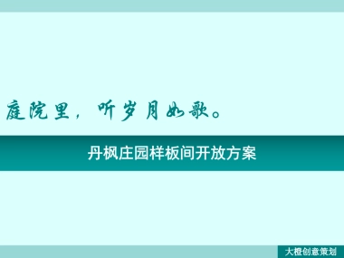 2017丹枫庄园样板间开放方案