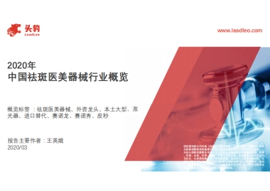 2020年中国祛斑医美器械行业概览-头豹-31页