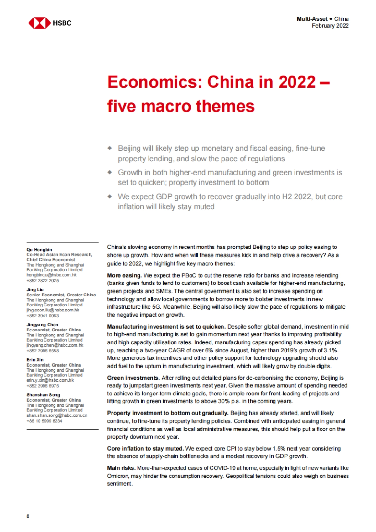 2022虎年中国投资策略：繁荣、机遇和可持续性（英）-HSBC-163页_第10页