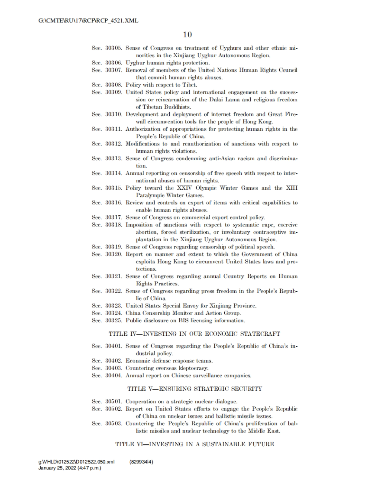 2022年美国竞争法：确保美国领导地位（英）-众议院_第10页