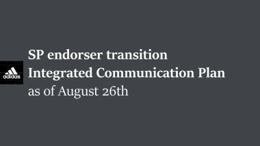 adidas SP endorsor transition