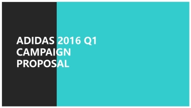 adidas 女性 campaign PROPOSAL