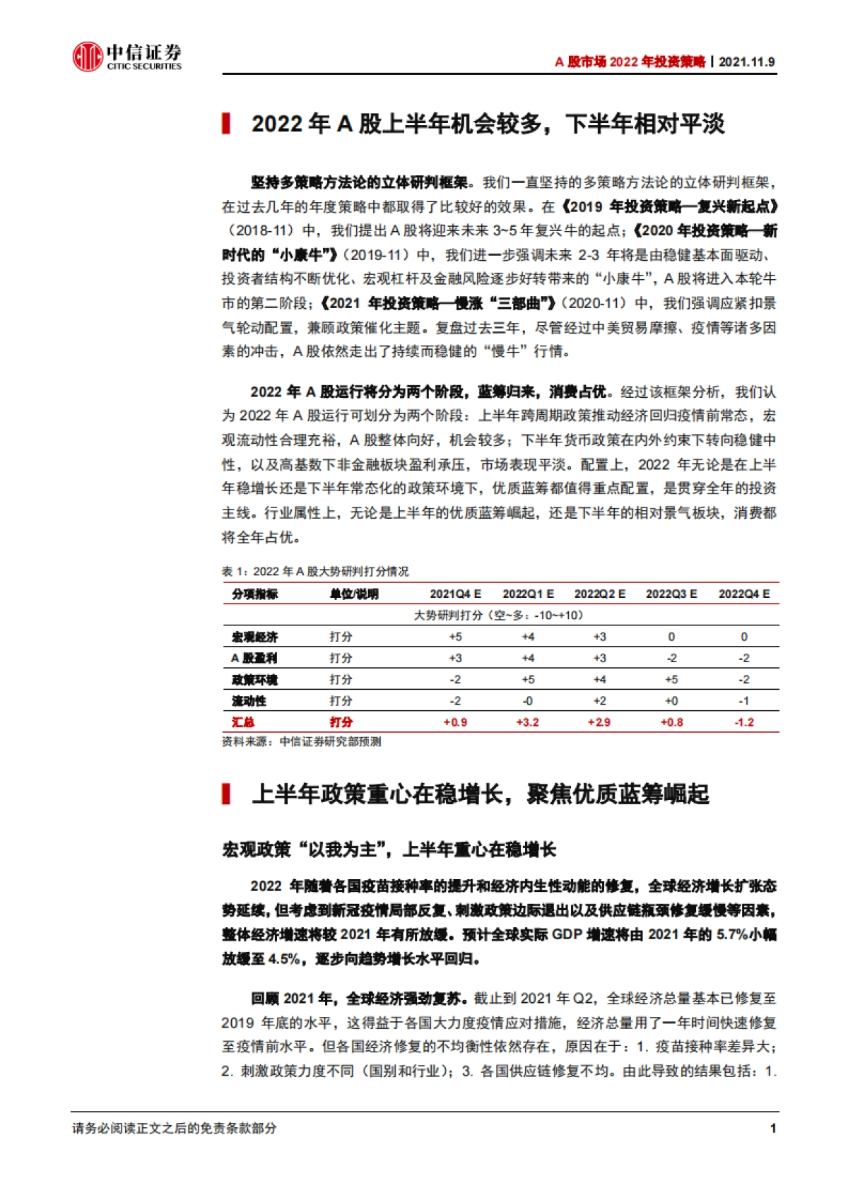 A股市场2022年投资策略：蓝筹归来-中信证券_第9页