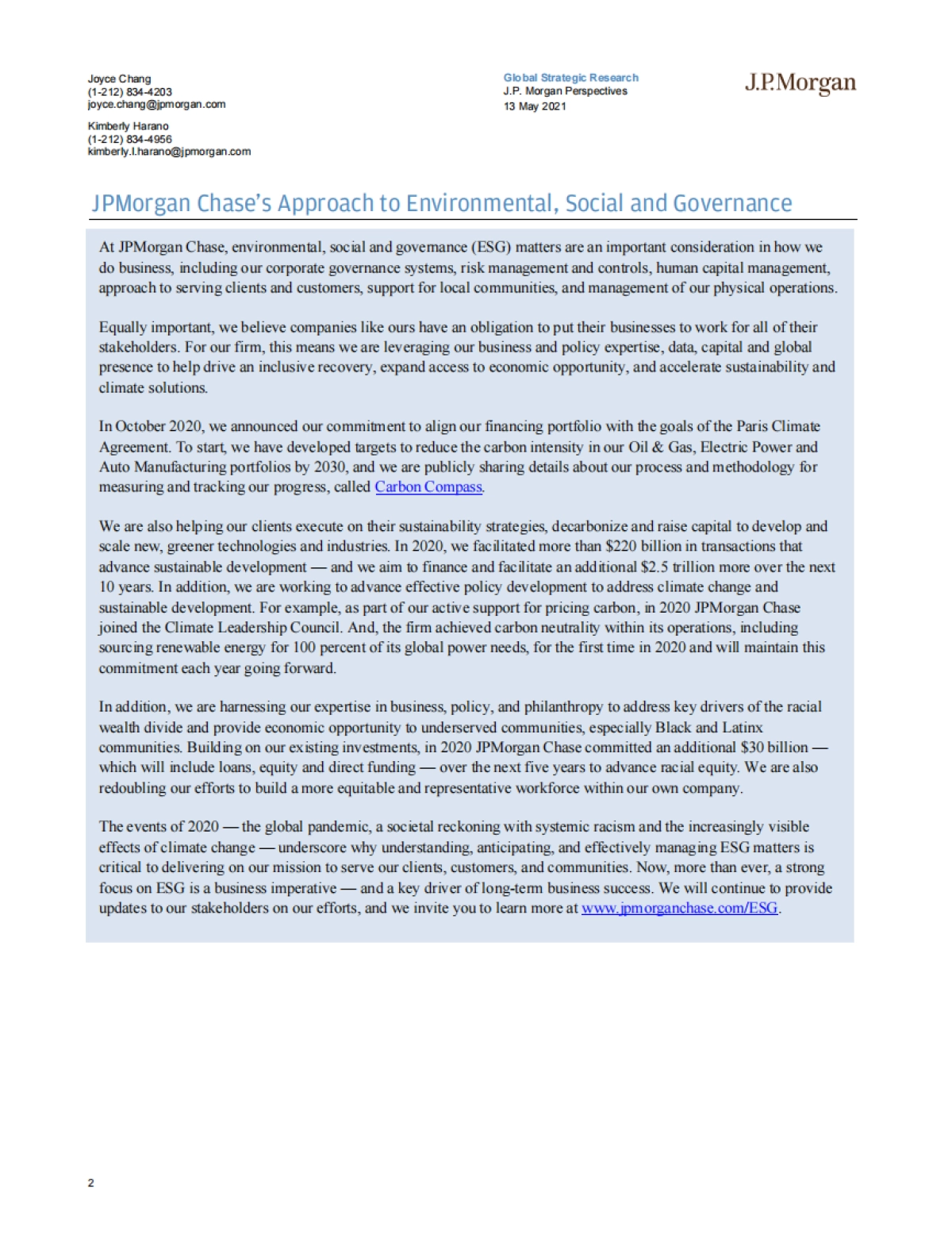 J.P. 摩根-全球投资策略-ESG投资2021：更快、更深、更广_第2页