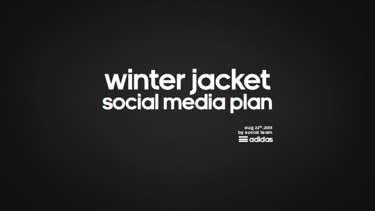 social campaign-Adidas Winter Jacket social media plan_第1页