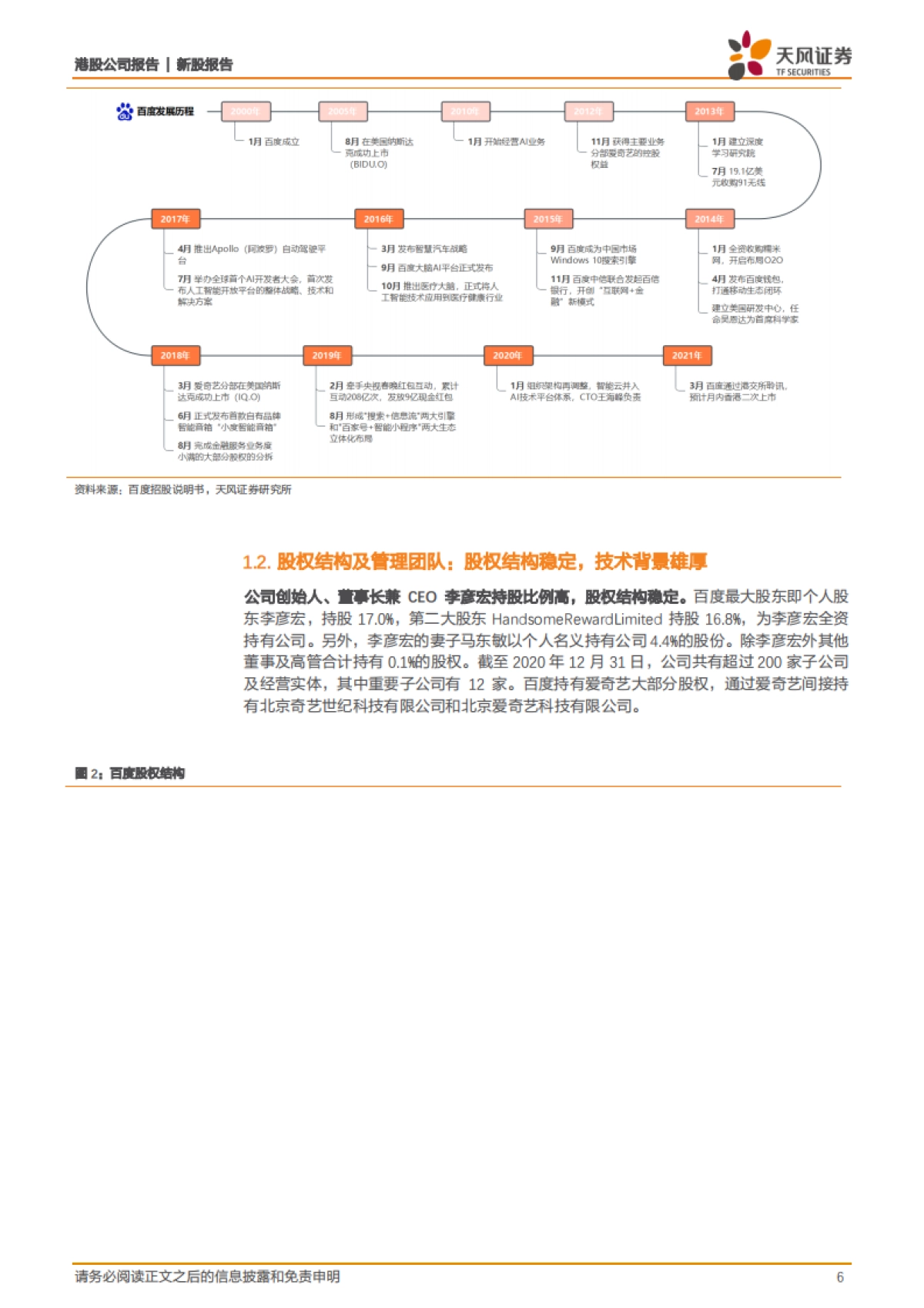 百度集团：搜索信息流双引擎驱动，十年积淀开拓AI新空间-天风证券_第6页