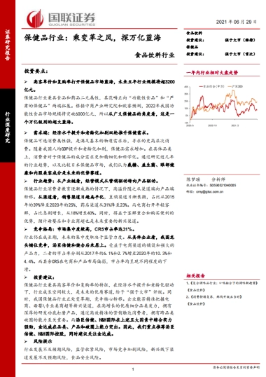 保健品行业：乘变革之风，探万亿蓝海-国联证券-42页