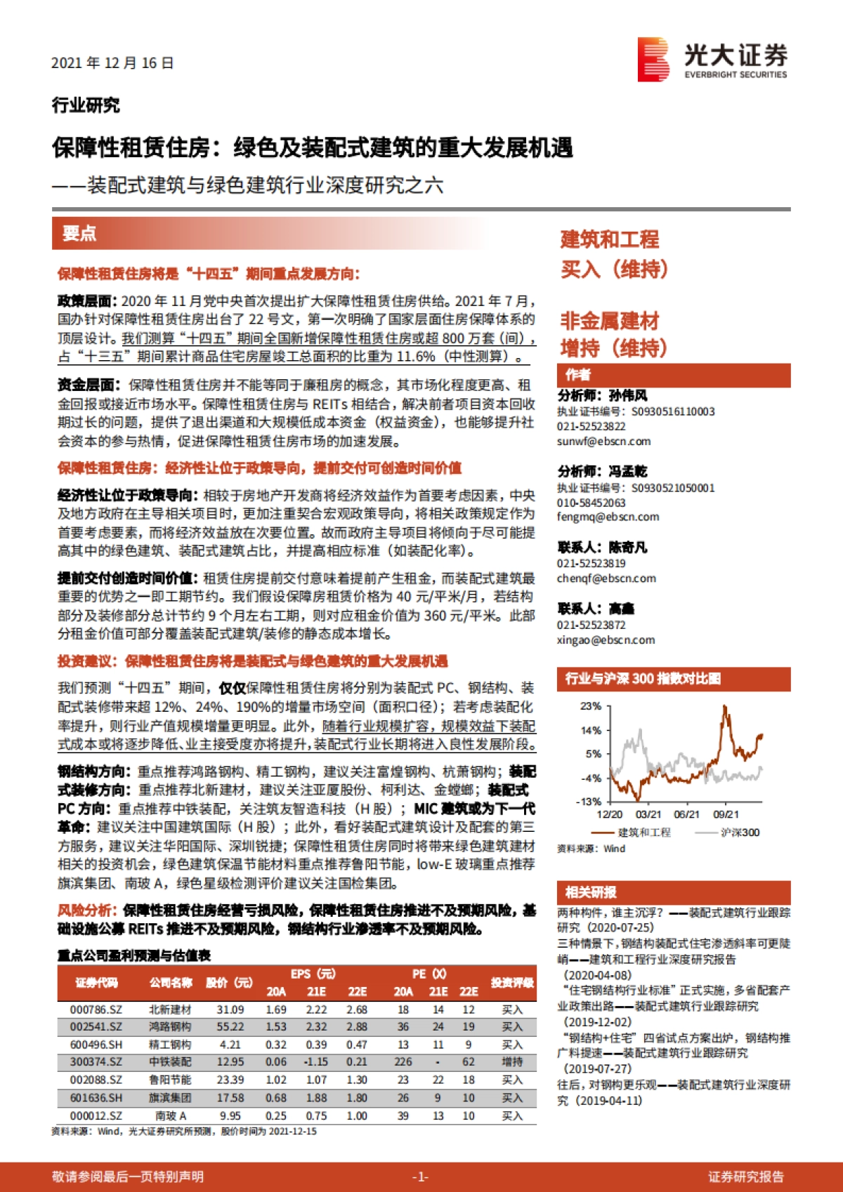 保障性租赁住房：绿色及装配式建筑的重大发展机遇-光大证券-38页_第1页