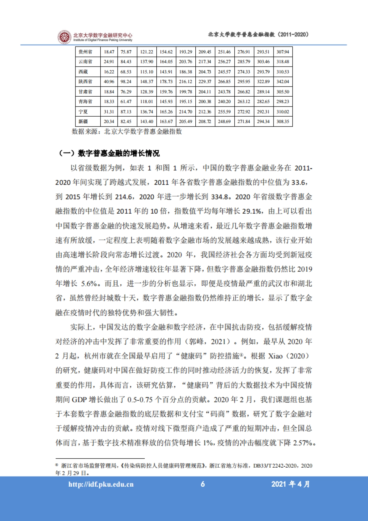 北京大学数字普惠金融指数 （2011-2020 年）_第8页