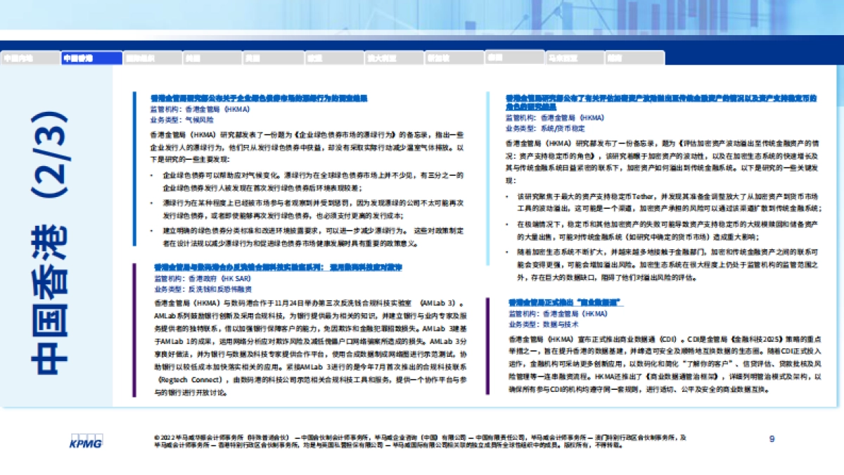 毕马威：2022年11月全球金融监管动态月刊_第9页