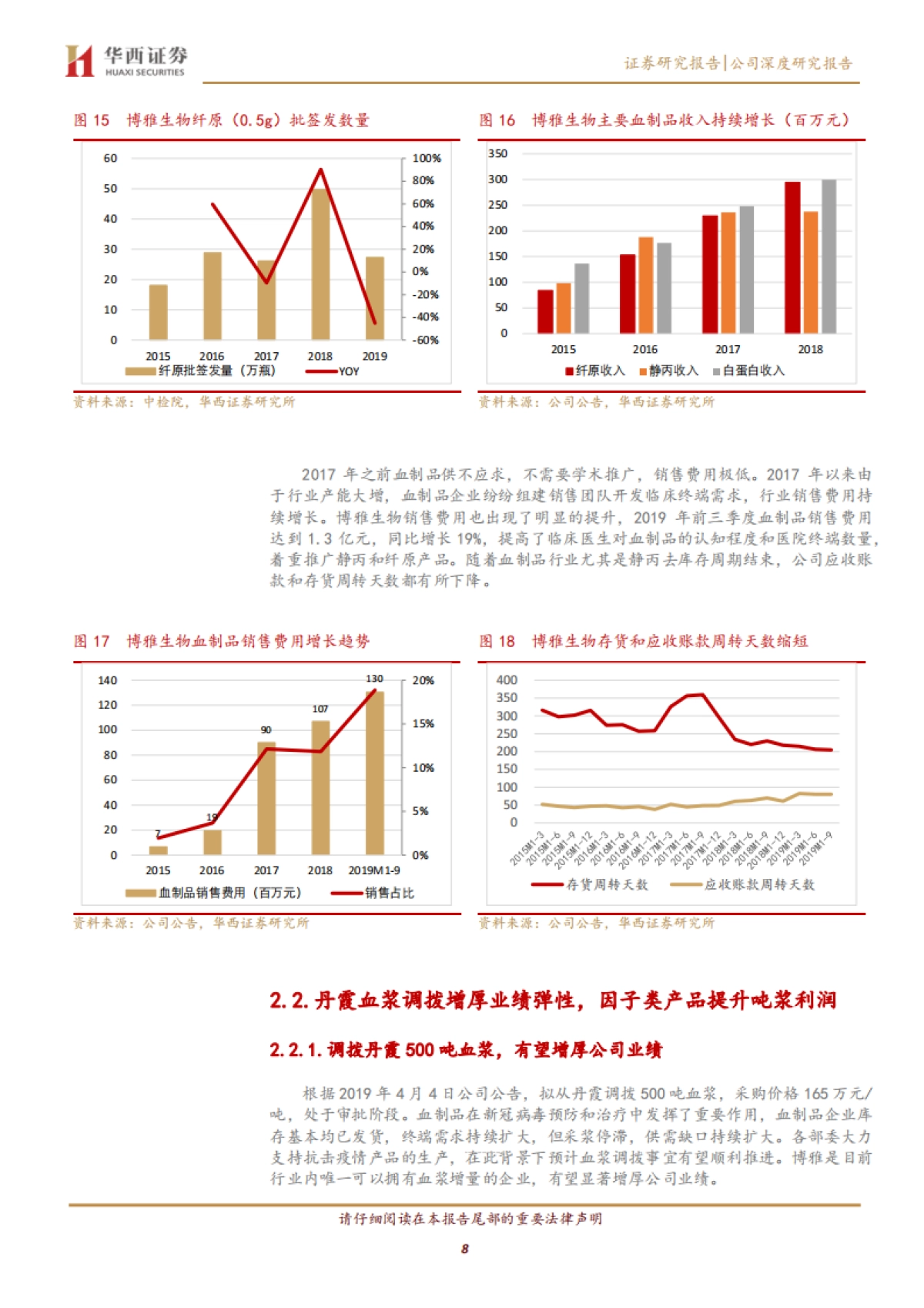 博雅生物-血制品供不应求提价预期强，调浆增厚业绩_第8页