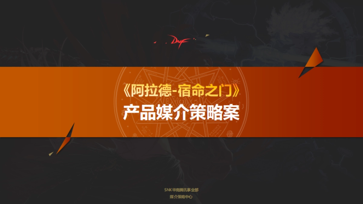 地下城与勇士DNF动画媒介策略案_第1页