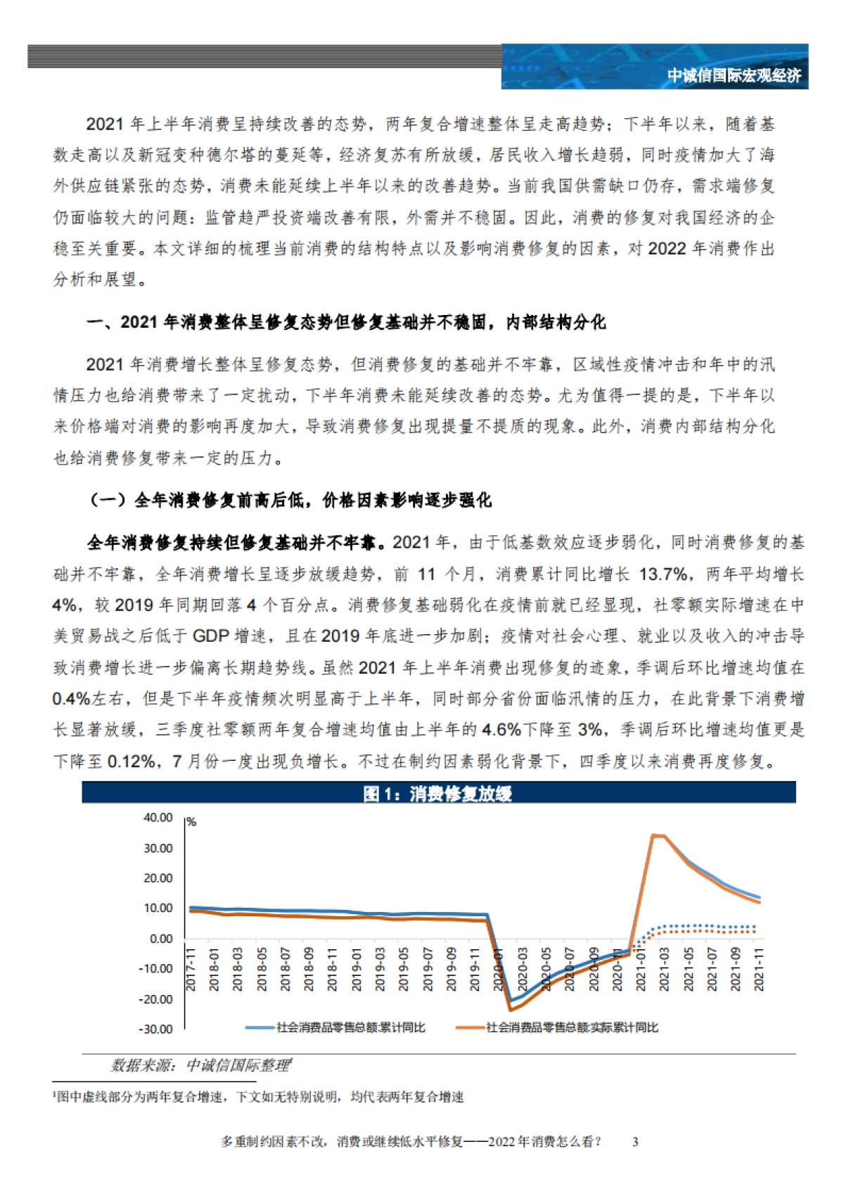多重制约因素不改，消费或继续低水平修复：2022年消费怎么看？_第3页