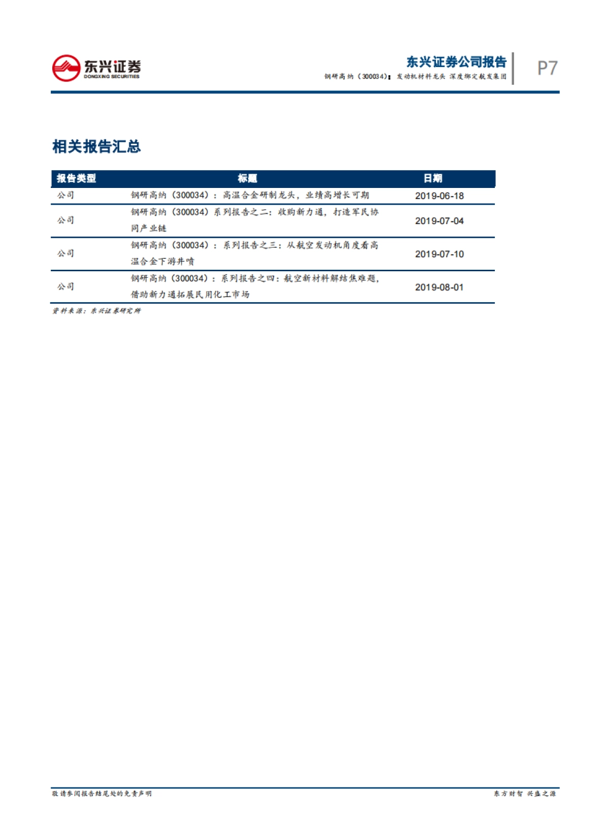 钢研高纳 -发动机材料龙头 深度绑定航发集团_第7页