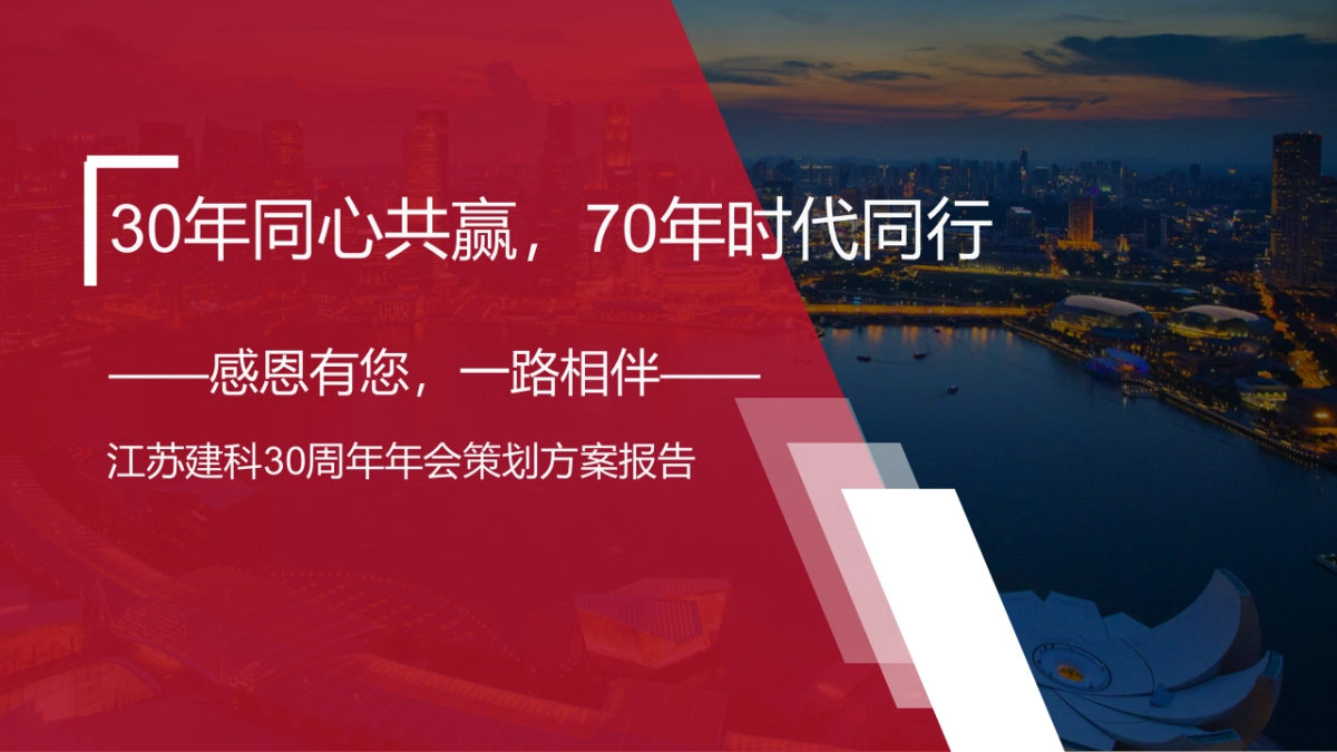 2019江苏建科30周年年会策划方案报告_第1页