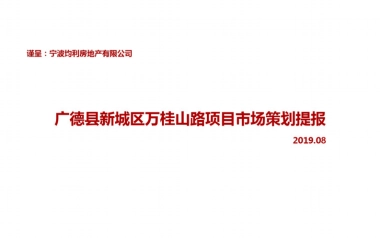 2019安徽广德均利新城区万桂山路项目投标报告