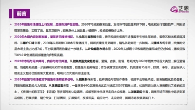 2020年度国产剧集市场研究报告-艺恩