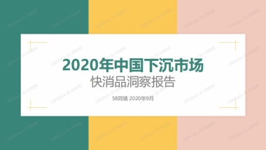 2020年中国下沉市场快消品洞察报告-58同镇-32页