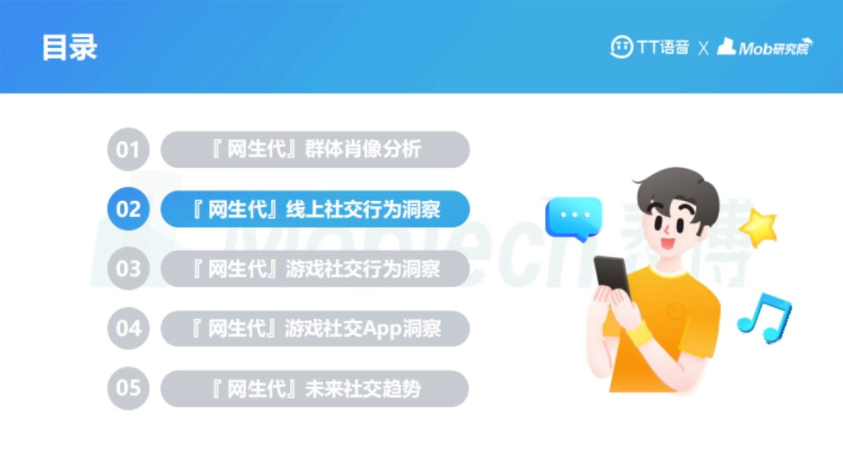 2021年网生代线上社交行为洞察报告-MobtechxTT语音_第9页