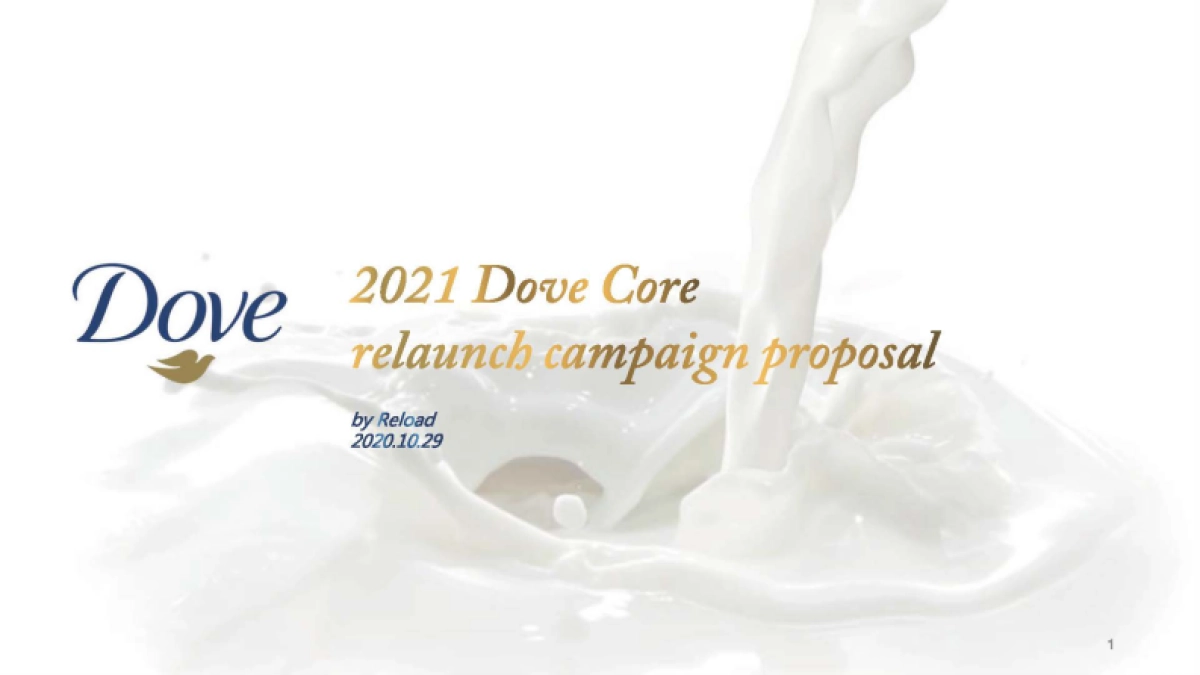 2021 Dove Core Relaunch Campaign Proposal_第1页