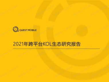 2021年跨平台KOL生态研究报告