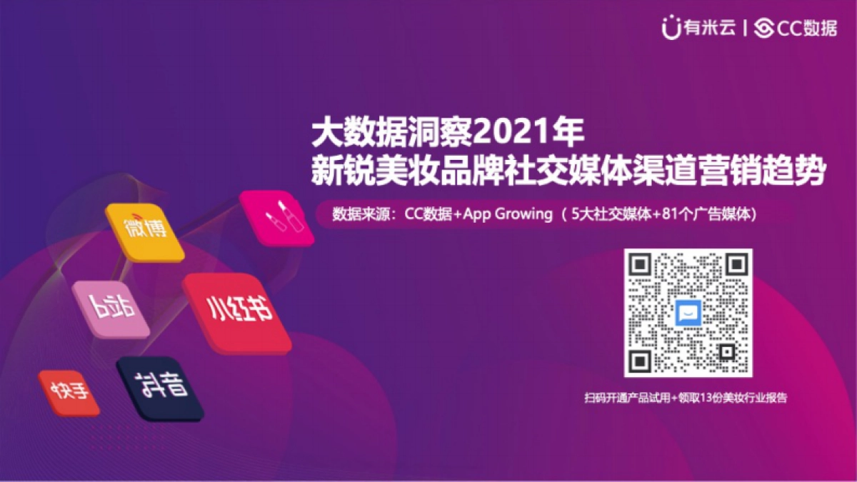 2021年新锐美妆品牌社交渠道媒体营销趋势-CC数据_第1页