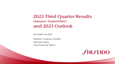 2023 Q3 key figures - SHISEIDO