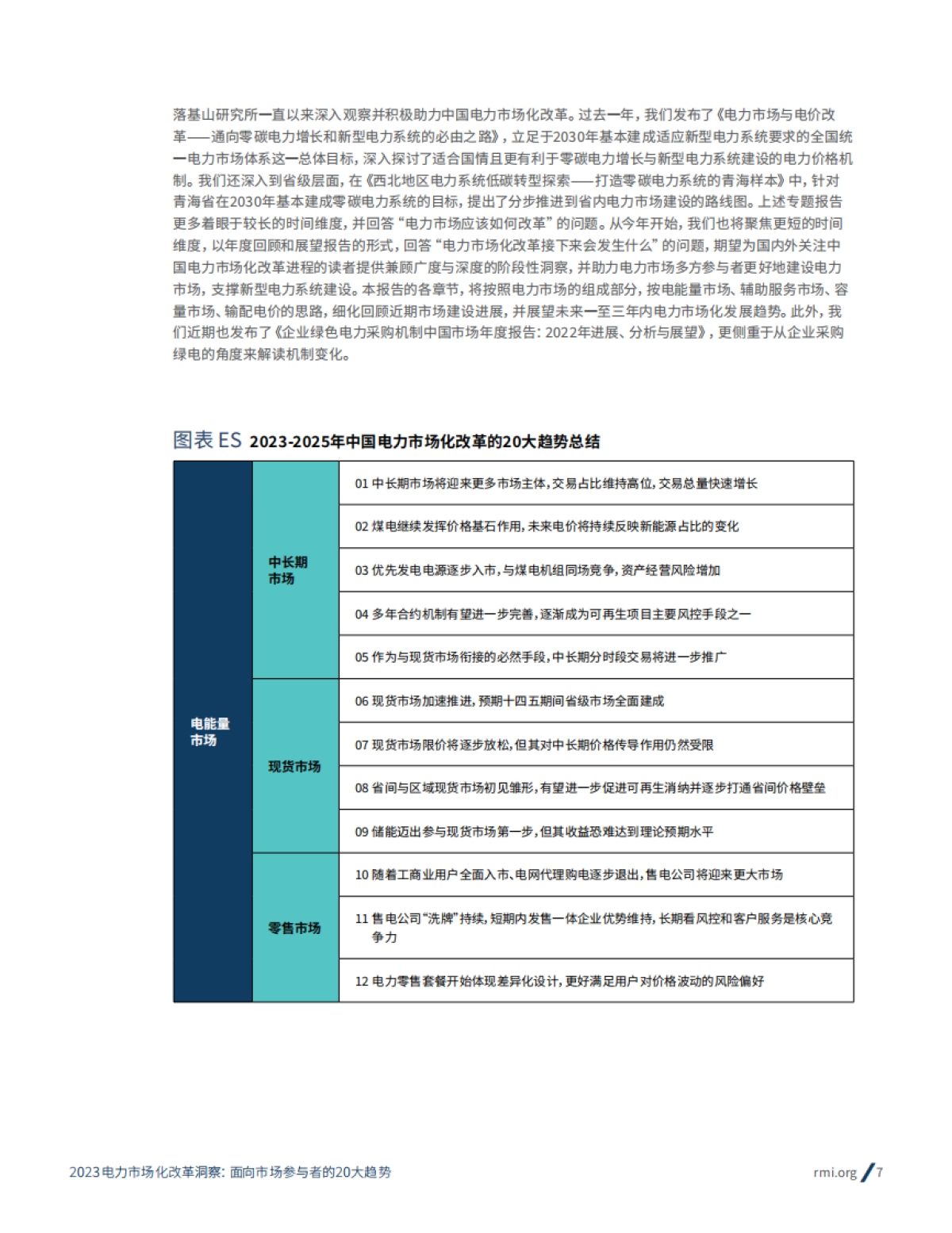 2023电力市场化改革洞察： 面向市场参与者的20大趋势-RMI_第7页