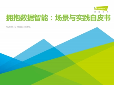 艾瑞股份_拥抱数据智能：场景与实践白皮书