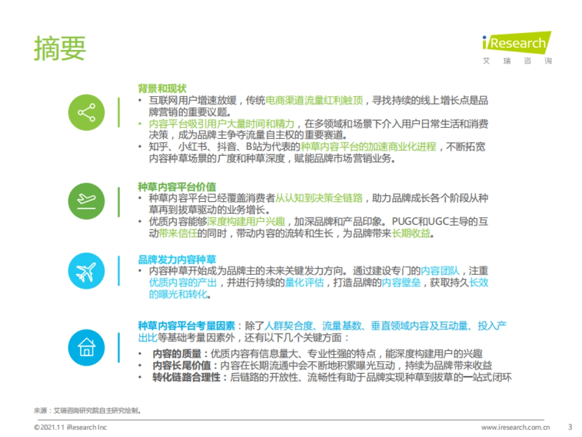 艾瑞咨询：2021年种草内容平台营销价值白皮书_第3页