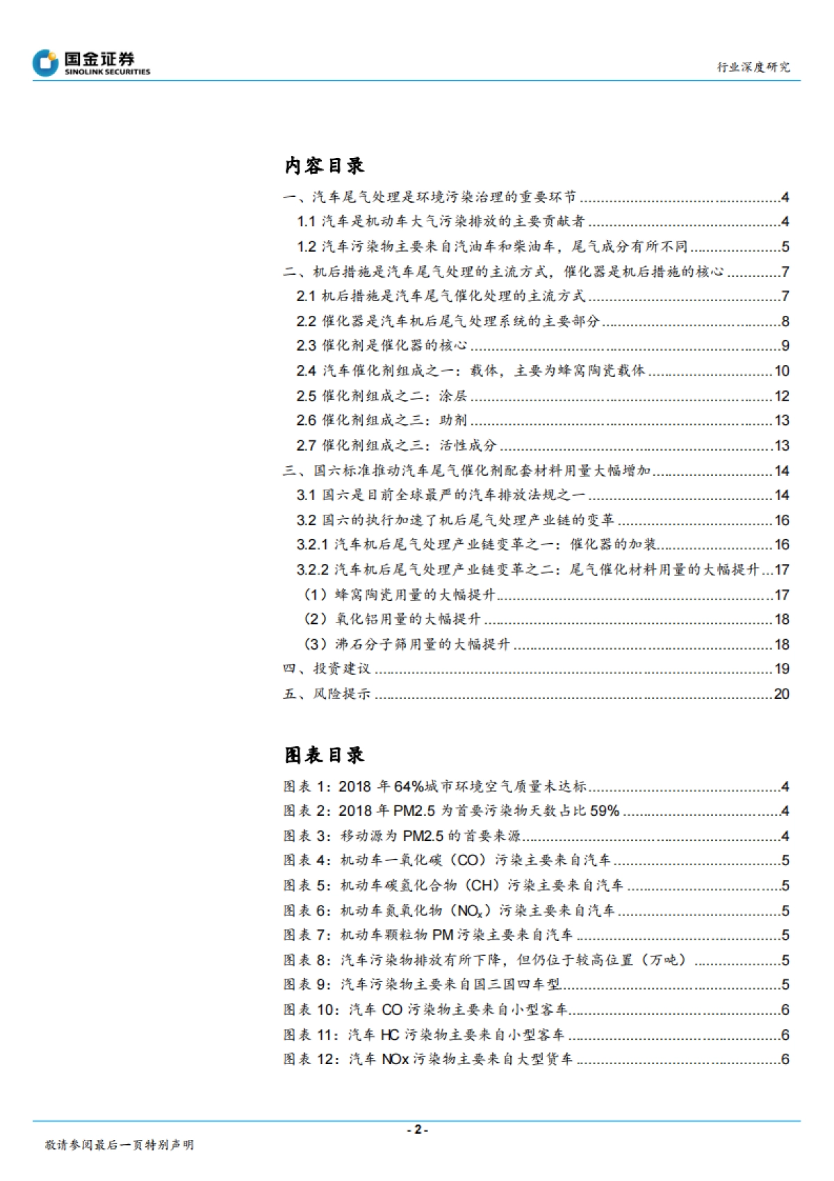 精细化工系列报告之五：尾气催化材料：国六带动相关配套材料放量_第2页