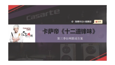 卡萨帝+《十二道锋味》台网联动方案