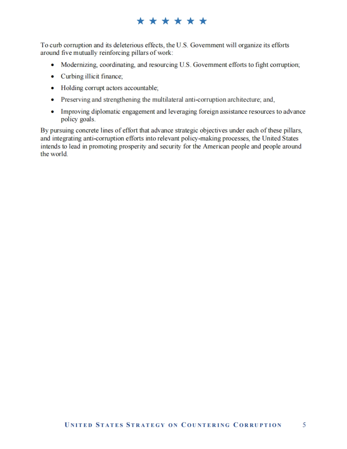 美国反腐败战略报告:关于将反腐败作为美国国家安全核心利益的备忘录(英)-白宫-38页_第5页
