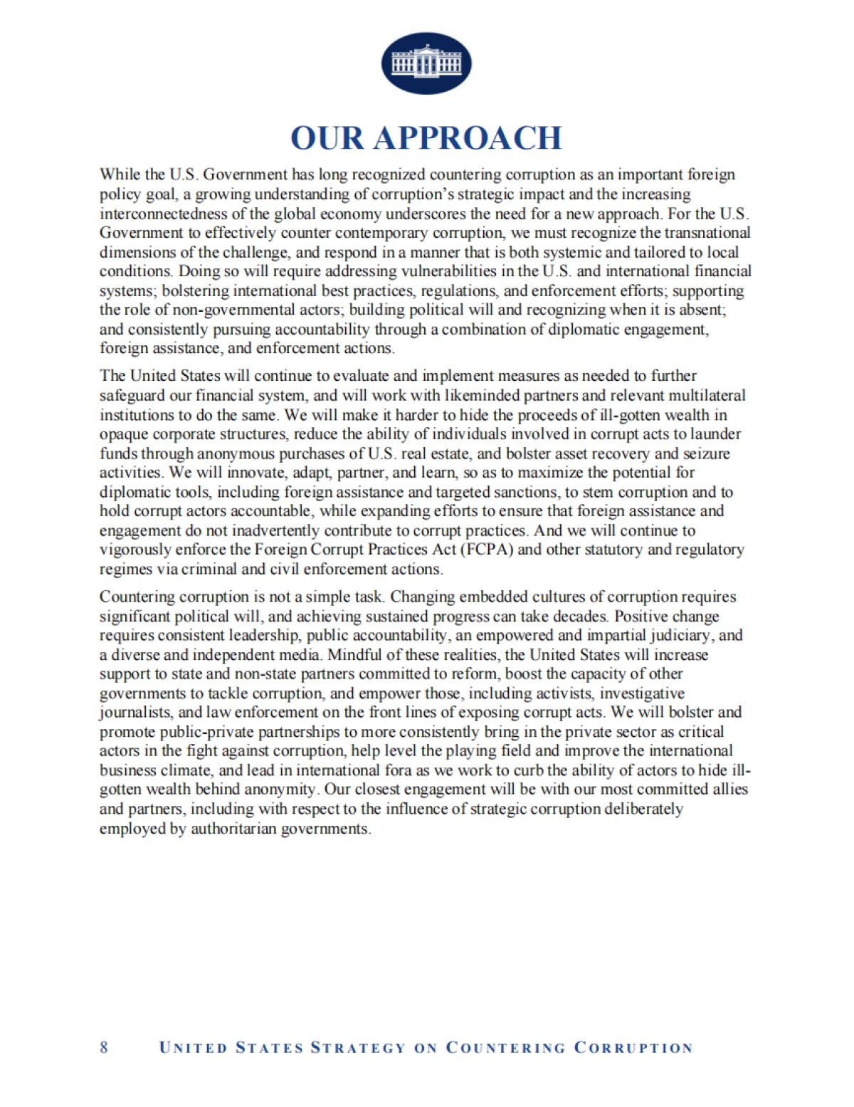 美国反腐败战略报告:关于将反腐败作为美国国家安全核心利益的备忘录(英)-白宫-38页_第8页