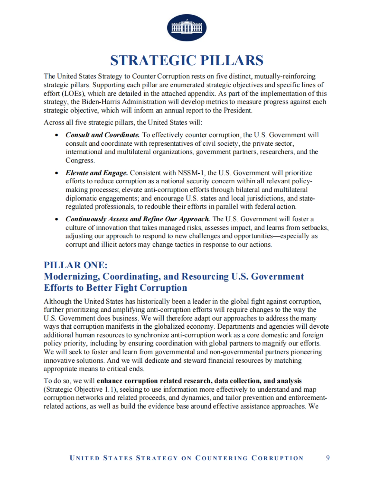 美国反腐败战略报告:关于将反腐败作为美国国家安全核心利益的备忘录(英)-白宫-38页_第9页