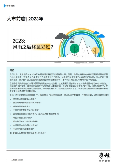 摩根资产管理-2023年大市前瞻