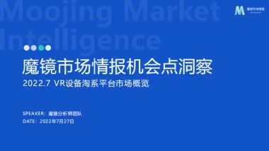 魔镜市场情报：VR设备市场机会点洞察