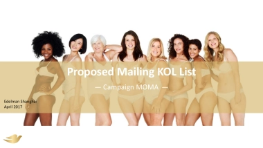 内衣MOMA_Proposed KOL List