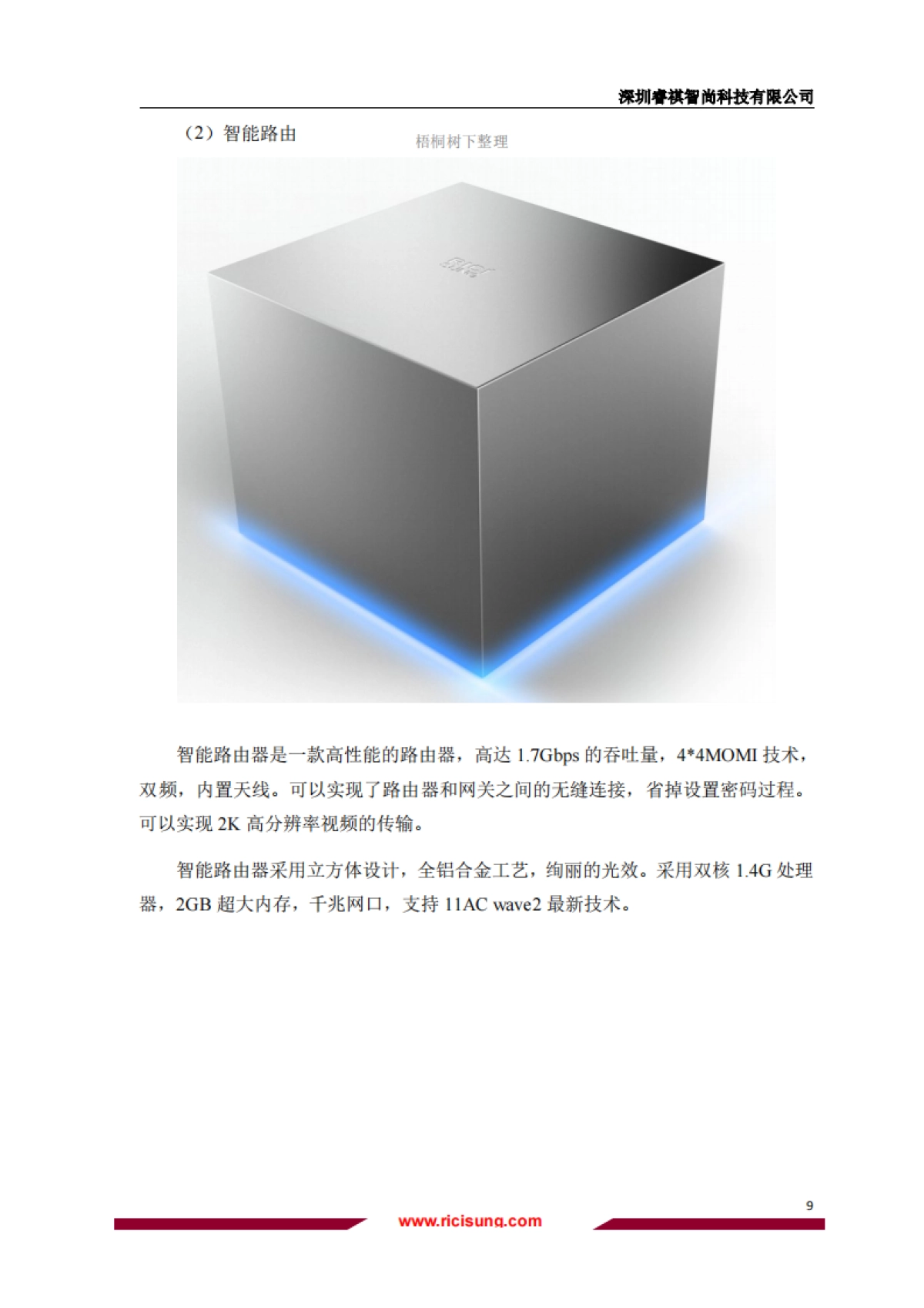 睿祺智尚融资计划书_第9页