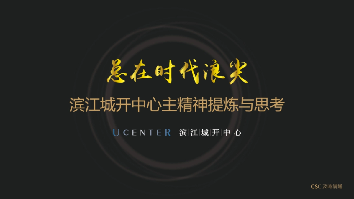 上海及时沟通-城开滨江中心主精神提炼与思考-最终_第1页